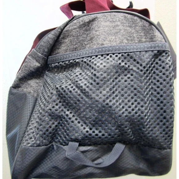 Adidas Squad III Grey Duffel Bag Jersey Onix/Noble MaroonB161 - Brand New!